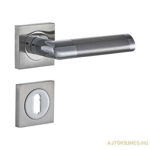 Jaro Szatén króm / Fényes króm Négyzetrozettás BB Gomb/Kilincs door handle, square rosette, satin chrome finish