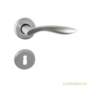 Detroit F1 door handle, silver aluminum, with keyhole - Door