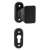 Larina Black Oval Garden Gate Asymmetrical Knob/Handle PZ Set 92702242