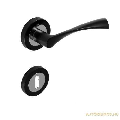 Gréta Pro Körrozettás Black Line Fekete Színű Ajtókilincs