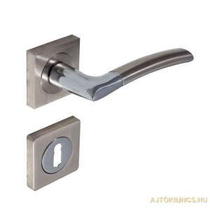 Figo Négyzetrozettás Szatén Króm Felület PZ door handle, square rosette, satin chrome finish - Domino
