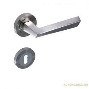 Neo satin chrome door handle with keyhole - Open shutter