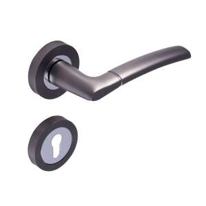 Figo door handle in anthracite and graphite grey, modern design, for interior doors - Perfekto