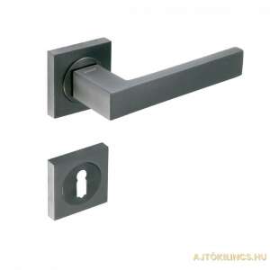 Matrix square rosette door handle in anthracite/graphite grey - Open shutter