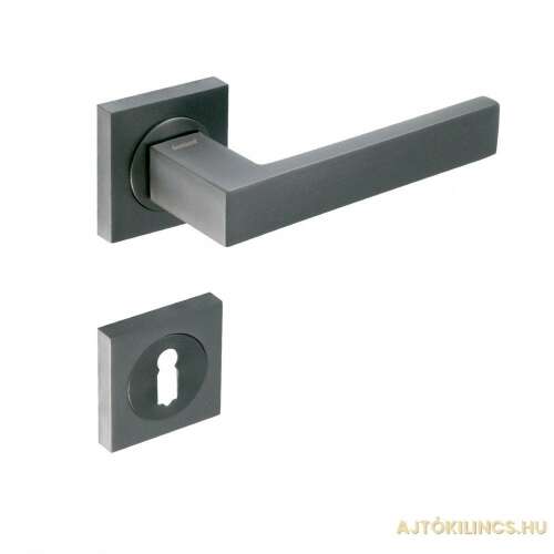 Matrix square rosette door handle in anthracite/graphite grey