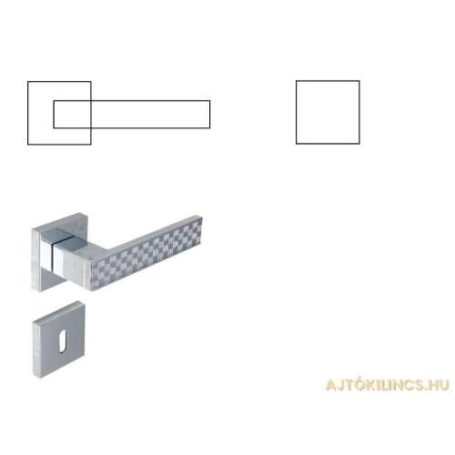 Chess G13 fényes króm ajtókilincs garnitúra négyzet rozettával