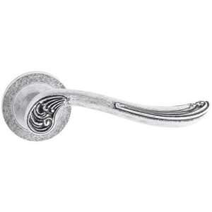 Tosca Antik Silver Door Handle with Rosette - Manital