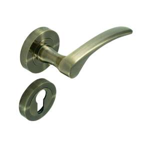 Eva Antik Súrolt Felület PZ door handle, antique brass finish - Open shutter