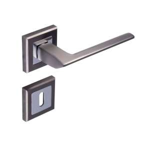Kvantum Square Rosette Door Handle in Anthracite/Graphite Grey - Perfekto
