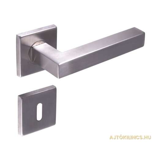 Colombo Cubik square rosette stainless steel door handle