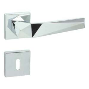 Líra Négyzetrozettás Fényes Króm BB door handle, modern, chrome, square rosette - Domino