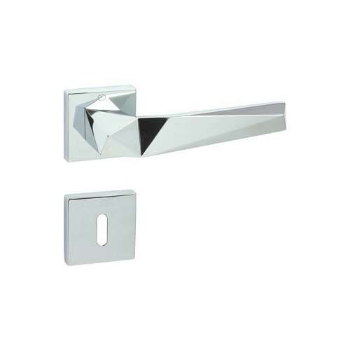 Líra Négyzetrozettás Fényes Króm BB door handle, modern, chrome, square rosette