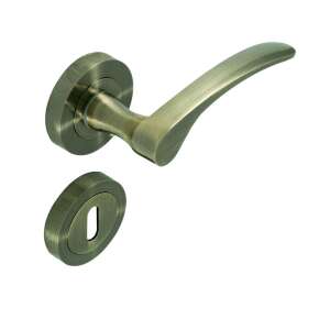 Eva Antik Súrolt Felület BB Door Handle, Antique Brass Finish - Open shutter