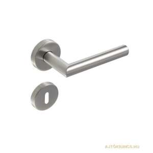 Stainless steel door handle with asymmetric knob, Tímea Körrozetás Rozsdamentes Inox BB - Open shutter