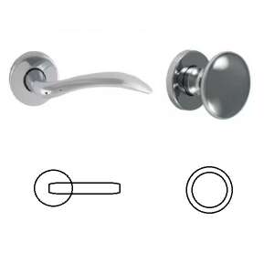 Mânere de ușă Olive Fényes Króm WC Gomb/Kilincs, finisaj cromat, design modern - Construcții și renovări