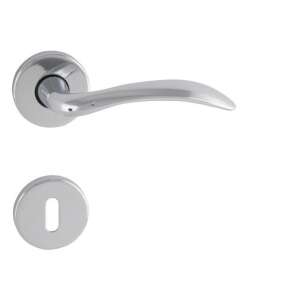 Olive Körrozettás Fényes Króm WC door handle, chrome finish - Gomboss Door Knobs & Handle