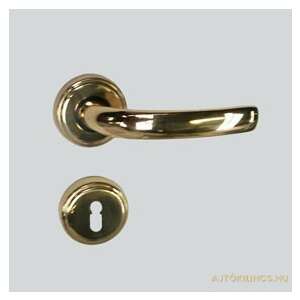 Márton Körrozettás Réz BB Türgriff, gold finish - Gomboss Türknäufe & Türklinken