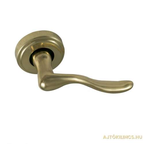 Molli Körrozettás Réz BB door handle, elegant, curved, gold finish