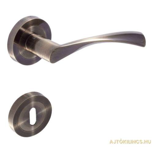 Gréta Pro Antik Bronze Door Handle with Keyhole