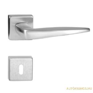Foglia (Colorado) square rosette satin chrome door handle - Construction & Renovation