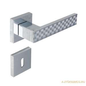 Chess G13 Türgriff mit quadratischer Rosette in poliertem Chrom - Türknäufe & Türklinken