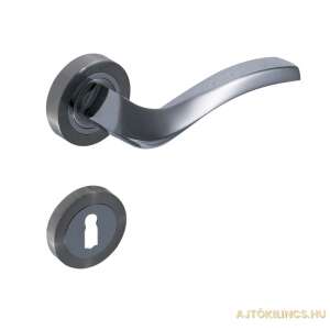 Future Rozettás Szatén Króm Felület PZ door handle, black chrome finish - Open shutter