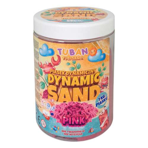 Tuban Dynamic Sand 1kg pink, kinetic sand for kids