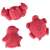 Pink kinetic sand molded into animal shapes