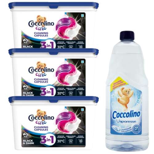 Coccolino Care Black Waschkapsel 3x45 Wäschen + Geschenk Coccolino Bügelflüssigkeit