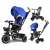 Tiny Bike 3-in-1 Tricycle with Canopy, Blue, 3/4 view