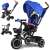 Tiny Bike 3-in-1 Tricycle with Canopy, Blue, 3/4 view