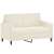 vidaXL krém bársony kétszemélyes kanapé kis helyiségekbe