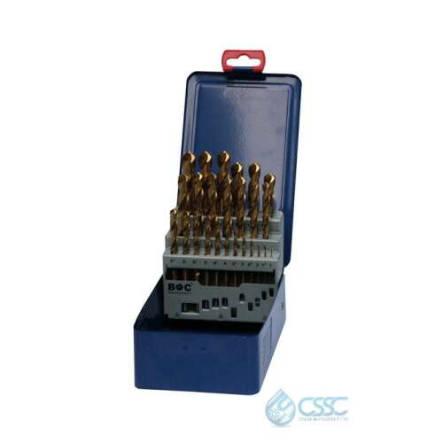 BOHRCRAFT MT13 HSS-TIN fúrókészlet, 1-13mm, 25 darab fém dobozban