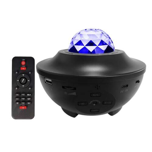 GALAXIS projector –Csillagos ég party lámpa, távirányítóval, Bluetooth hangszóró