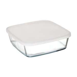 Simax 7476/D - 1 L Square Heat-Resistant Glass Dish with Plastic Lid - Simax 92716202 - Bakeware
