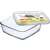 Simax 7466/D Square Ovenproof Glass Dish with Plastic Lid 1.7 L - Simax - Simax 92716217