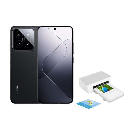 Telefon mobil Xiaomi 14 512GB 12GB RAM, negru + imprimantă foto Xiaomi Mi Instant 1S, alb