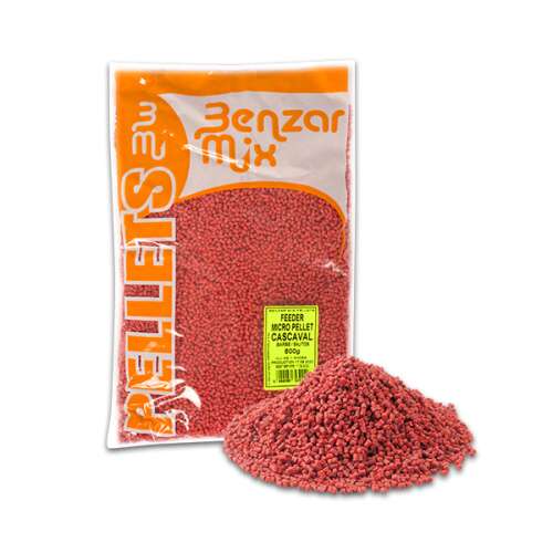 Benzar Mix Feeder Mikropellet 800g Cascaval, vörös mikropelletek horgászatra - Etető pellet