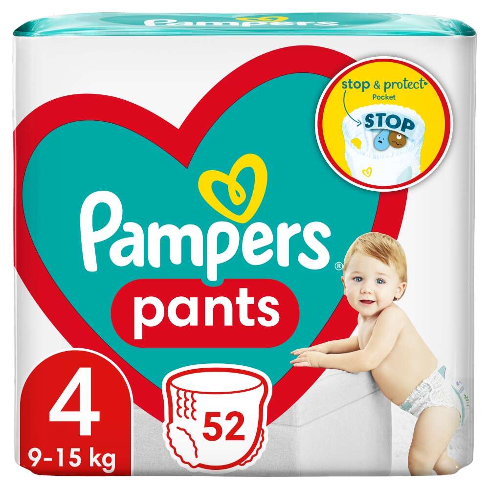 Pampers Pants Jumbo Pack Bugyipelenka 9-15kg Maxi 4 (52db)