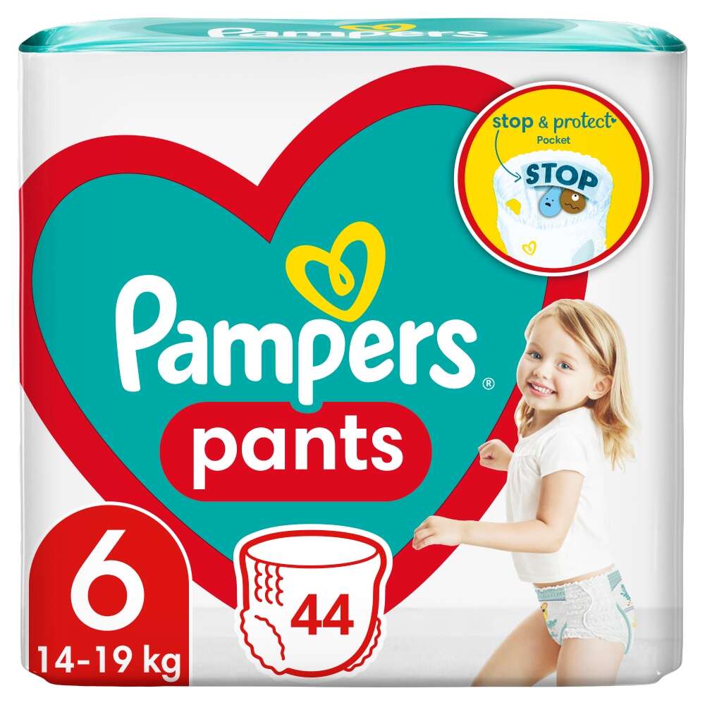E-shop Pampers Pants Jumbo Pack Plienkový balík 15+kg Large 6 (44ks)