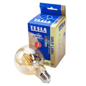 Tesla - LED GLOBE G80 VINTAGE крушка, E27, 4W, 230V, 380lm, 2400K, 360°, кехлибар