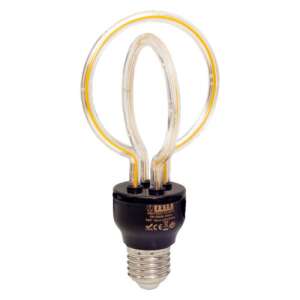 Tesla Filament Retro LED izzó, E27, 5W, 230V, 250lm, 2300K, 360°, átlátszó, lótusz - Izzó