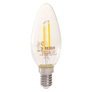Tesla CrystalRetro LED Filament Candle Bulb, E14, 2.5W, 230V, 250lm, 2700K, 360°, clear - Bulb