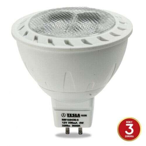 Tesla MR16 LED bulb, 4W, 12V, 320lm, 3000K, 38°