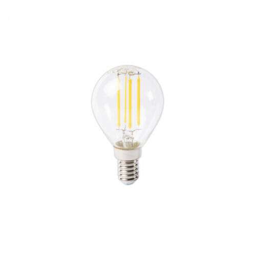 LED крушка Tesla Filament Retro Mini Globe, E14, 4W, 230V, 470lm, 2700K, Топла бяла, Прозрачна