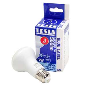 Tesla Blue Label LED izzó, 7W, E27, 560lm, 6000K, hideg fehér, 180° sugárzási szög - Izzó