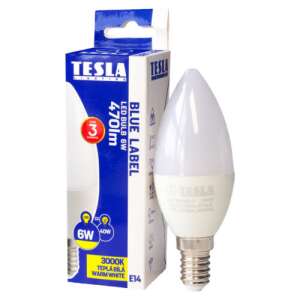 Tesla - Żarówka świecowa LED, E14, 6W, 230V, 470lm, 3000K, 180° 49282558 - Lampy i oświetlenie