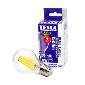 LED žiarovka Tesla, E27, 11W, 230V, 1521lm, 4000K, denné biele, priehľadná - Lampy&osvetlenie