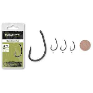 Radical Continental #4 horgászhorgok, 10 darabos csomag, 4-es méret - Feeder & pontyozó horog