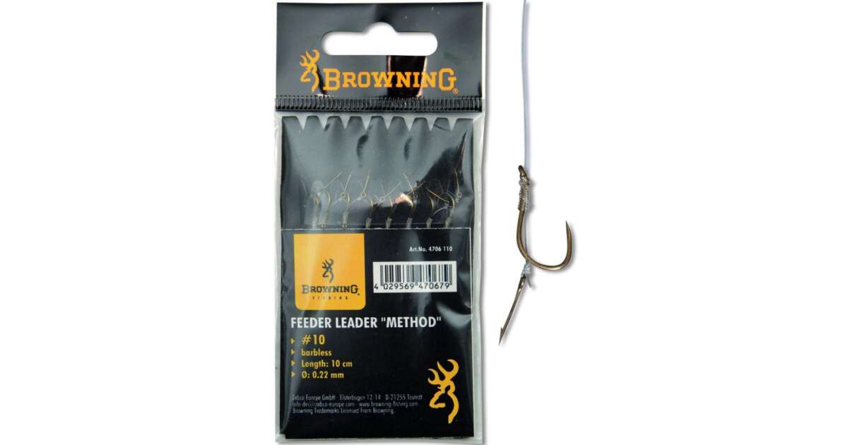 Browning Hook Mounted English Feeder Method Push Stop - Pack of 6 - By